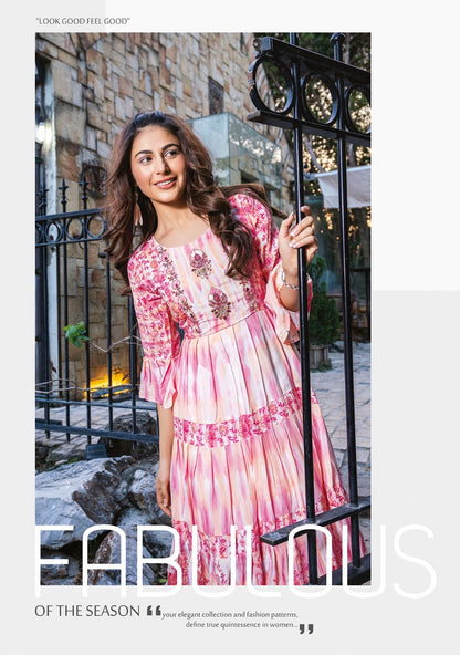 Pure Muslin Tie-Dye Handwork Frock Dress – Women’s Designer Summer Wear (XL, XXL)