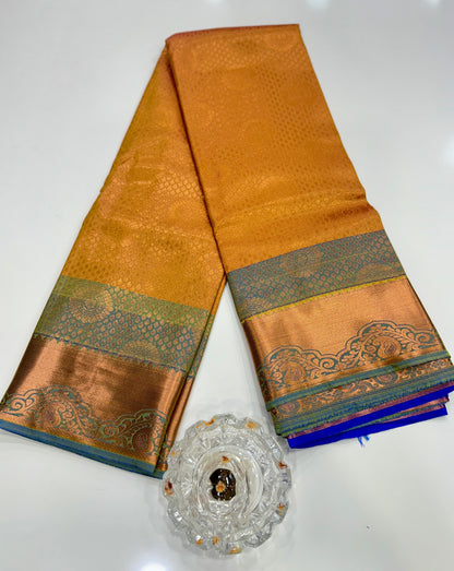 Soft Silk Saree with Traditional Zari Border and All-Over Weaving Design for Women