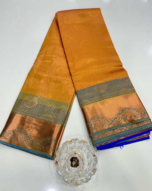 Soft Silk Saree with Traditional Zari Border and All-Over Weaving Design for Women