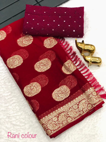 Pure Viscose Georgette Sarees