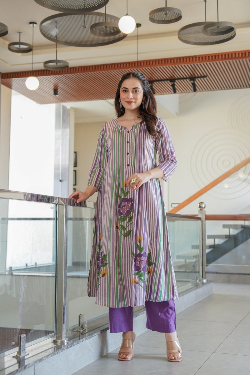 Mul Cotton Kurta Pant Set for Women – Soft & Breathable Daily Wear