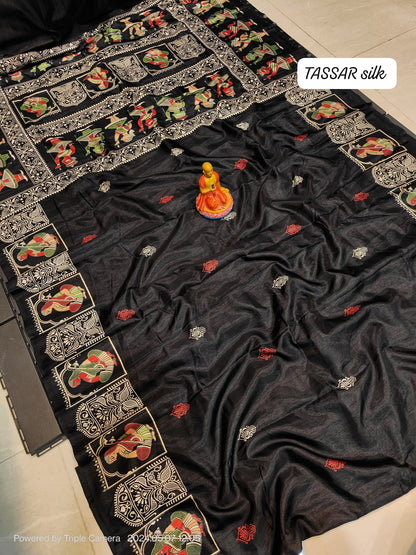 Elegance Redefined: Semi Tussar Silk Saree with Blouse Piece - Only INR 999