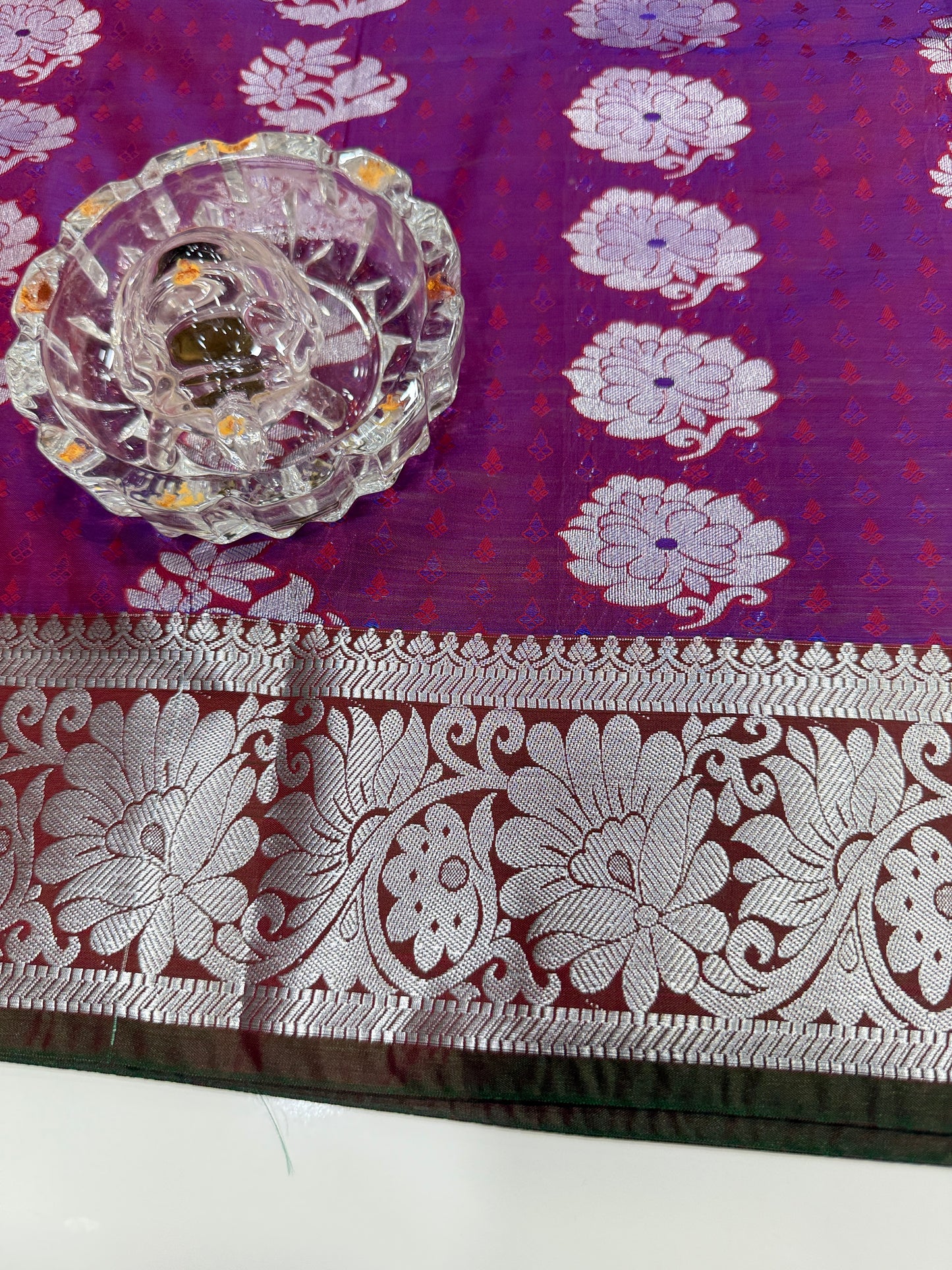 Butti Embossed Soft Silk Saree with Rich Pallu and Matching Blouse – Festive & Wedding Wear for Women