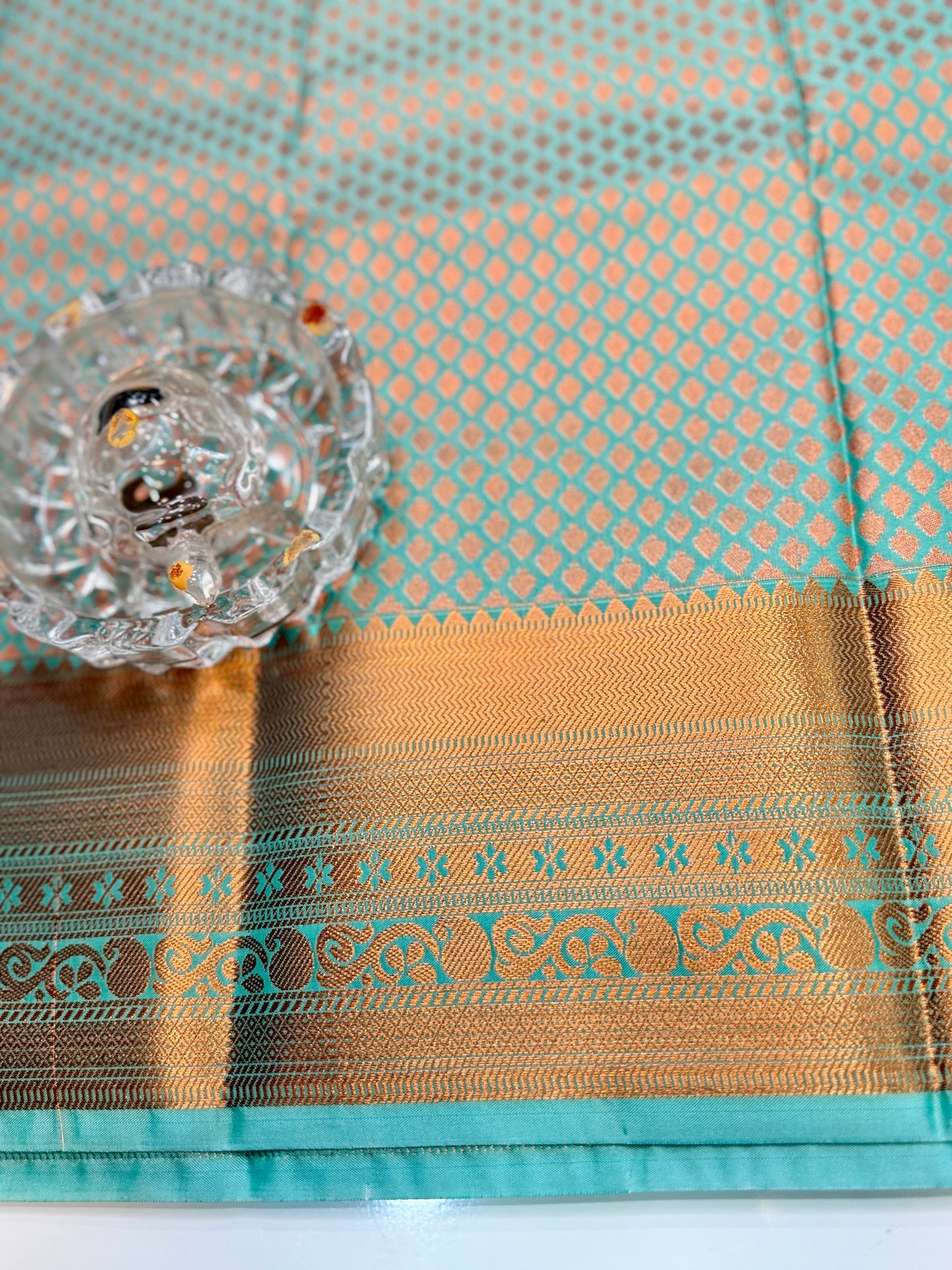Kanchipuram Style Silk Saree with Rich Zari Border – Festive Wear