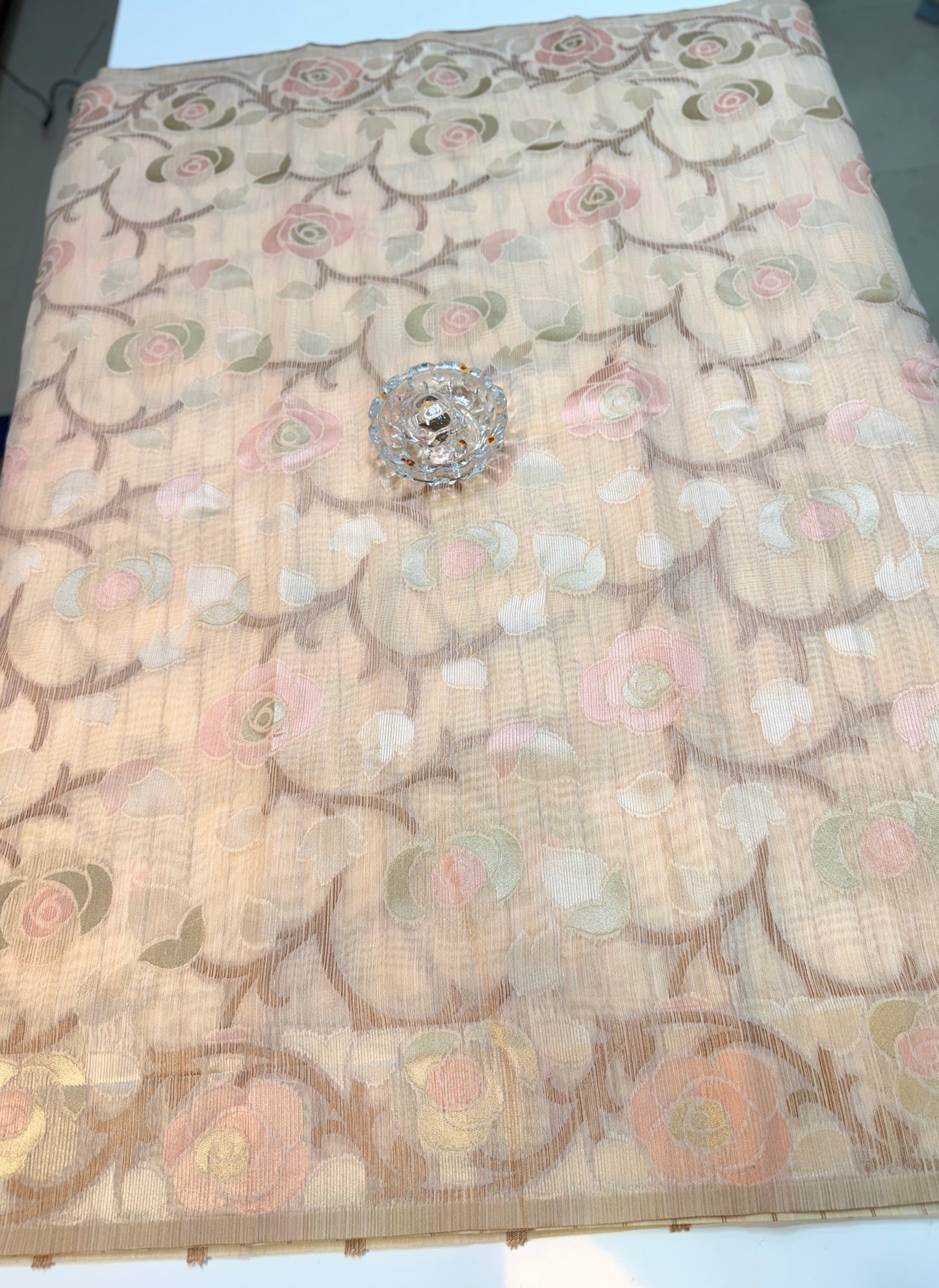 Jamdhani Cotton Saree with Zari Weave and Tassel Pallu – Pastel Festive Wear