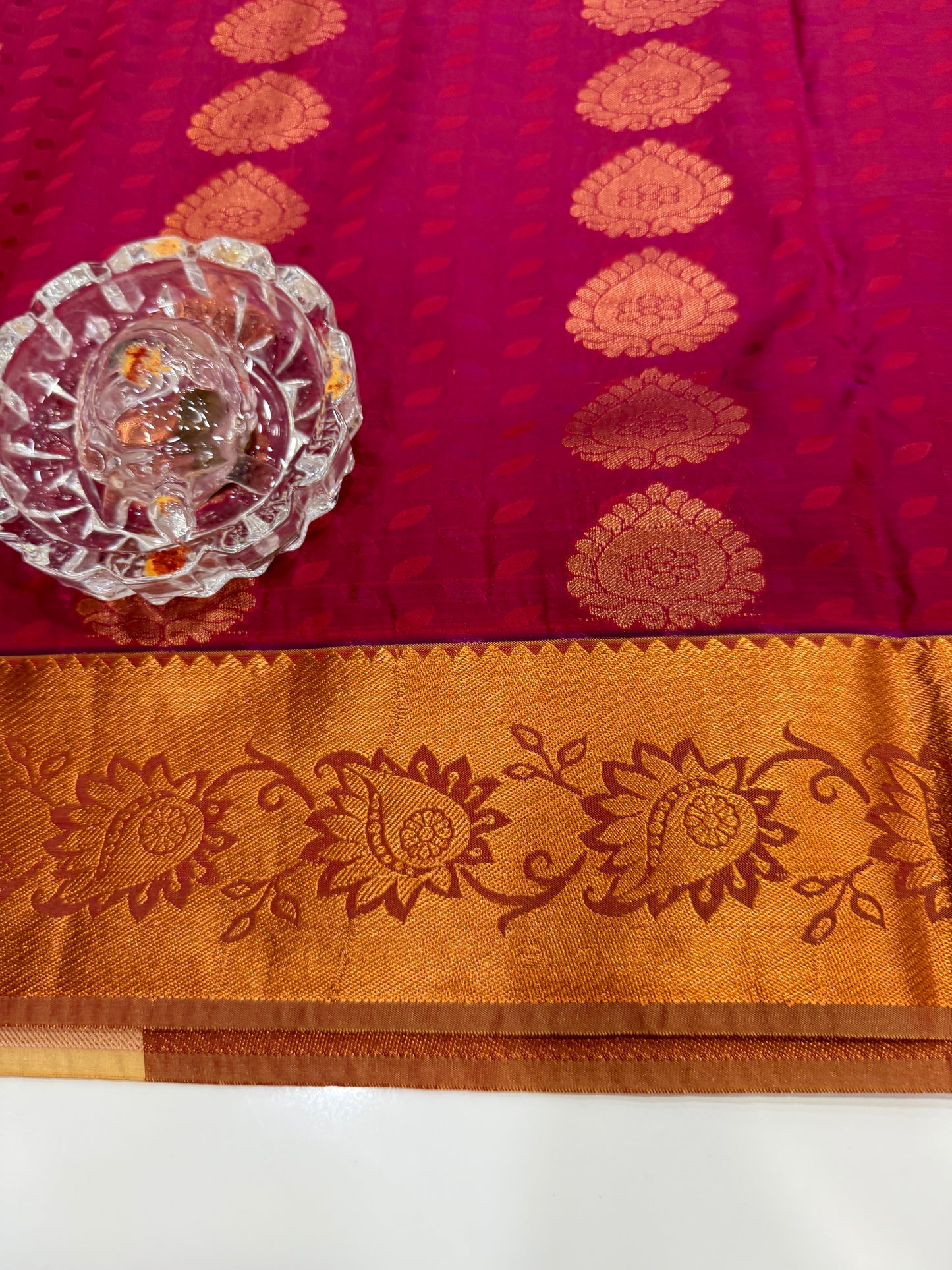 Soft Silk Saree with Cutwork and Stone Embellishments for Women