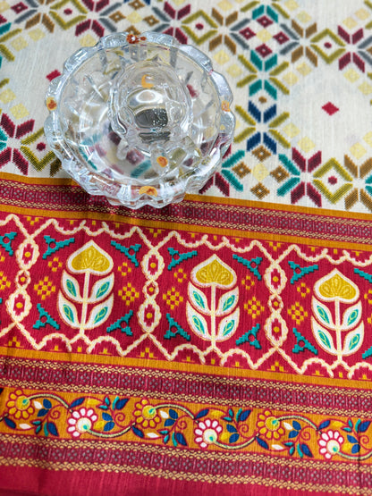 PV Silk Saree with HB Luxury Print and Gloss Finish – Party and Festival Wear Saree for Women