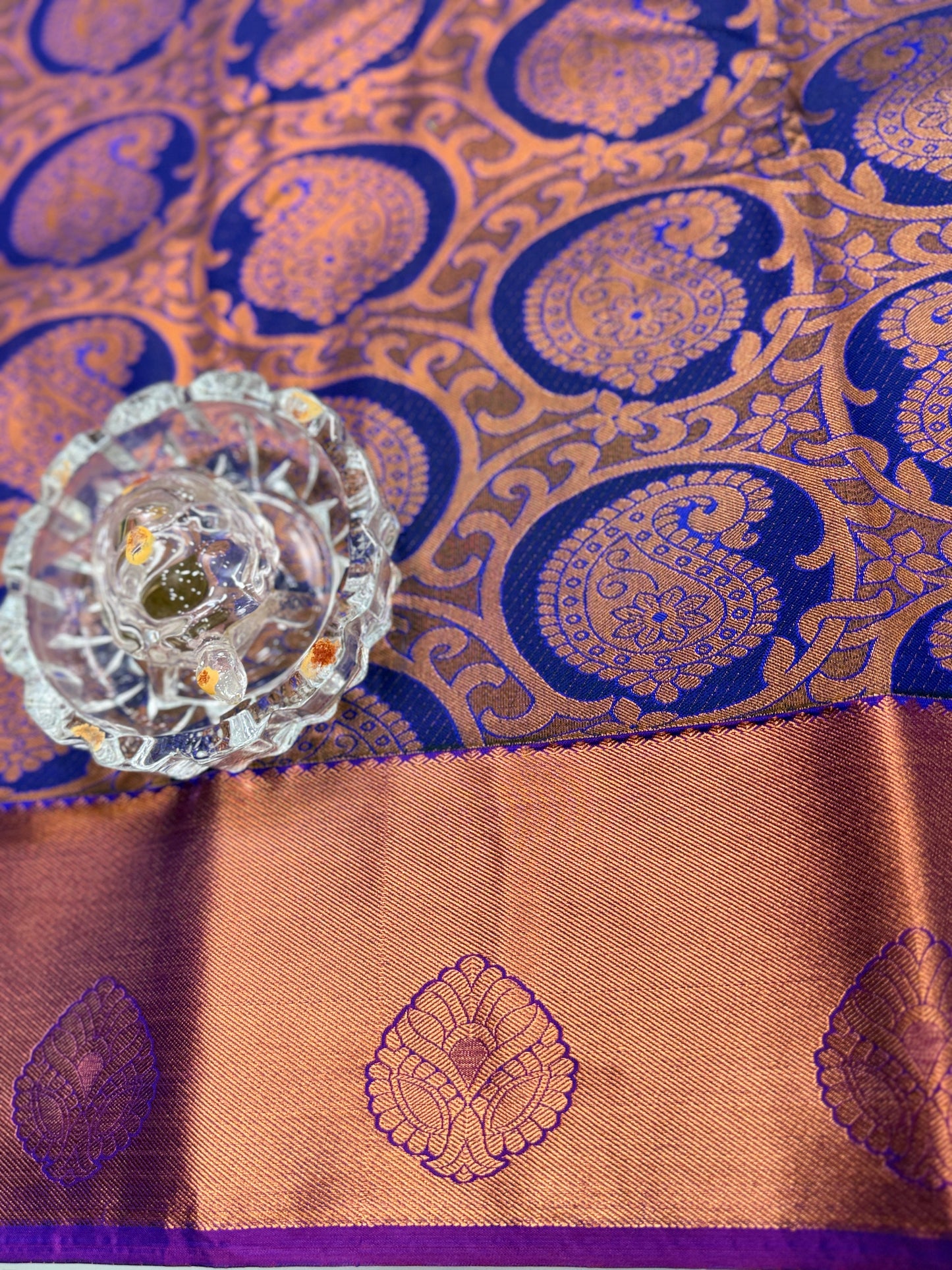 Bridal Kanchipuram Style Silk Saree with Rich Zari Border – Festive Wear