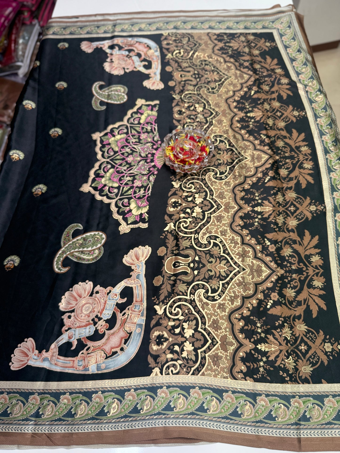 Printed Silk Saree with Matching Blouse – Lightweight Festive Saree for Women