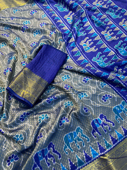 Premium Quality Spanish Ikkat Cotton Fabric With Hand Acid Print