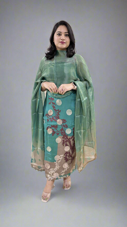 Mani’s Pure Muslin SUZANNE Designer Dress Material