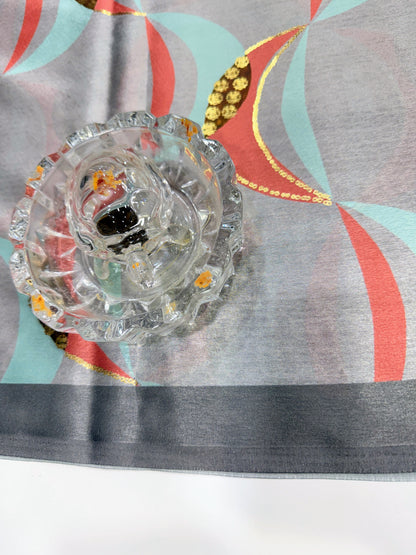 Japan satin saree for women with position print pallu and blouse, soft satin printed saree for festive and casual wear