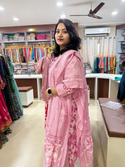 Pink Rayon Kurta Set - Just 1050
