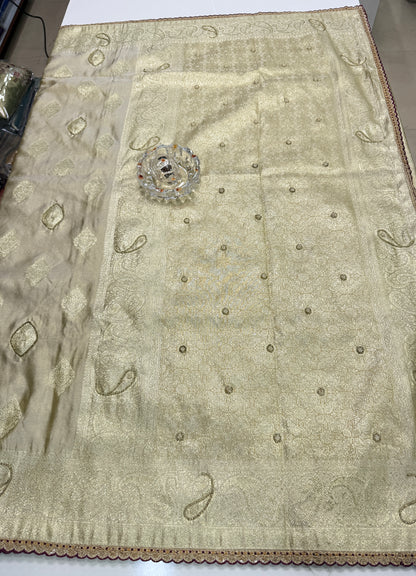 Premium Viscose Silk Saree with Heavy Embroidered Designer Blouse – Wedding and Bridal Wear