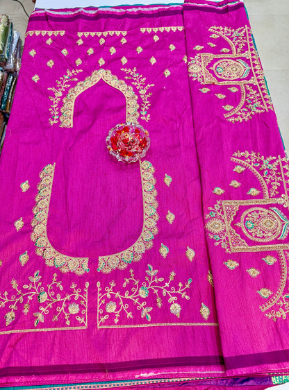 banarasi saree with zari weaving and embroidered silk blouse – ethnic festive wear for women