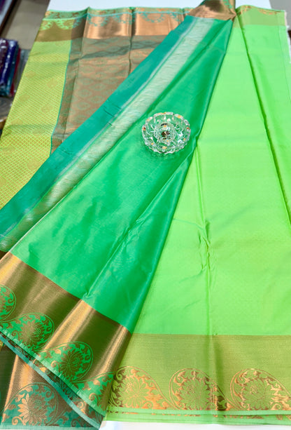 Soft Silk Saree with Traditional Zari Border and All-Over Weaving Design for Women