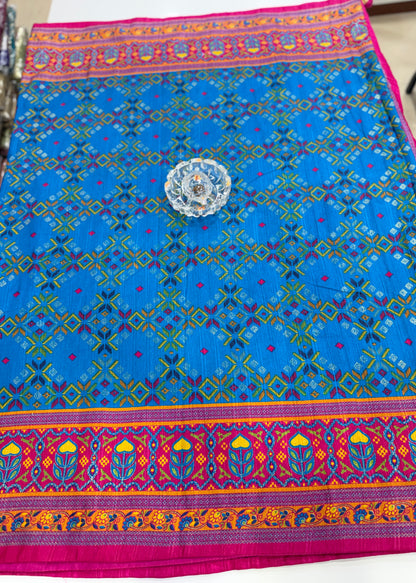 PV Silk Saree with HB Luxury Print and Gloss Finish – Party and Festival Wear Saree for Women