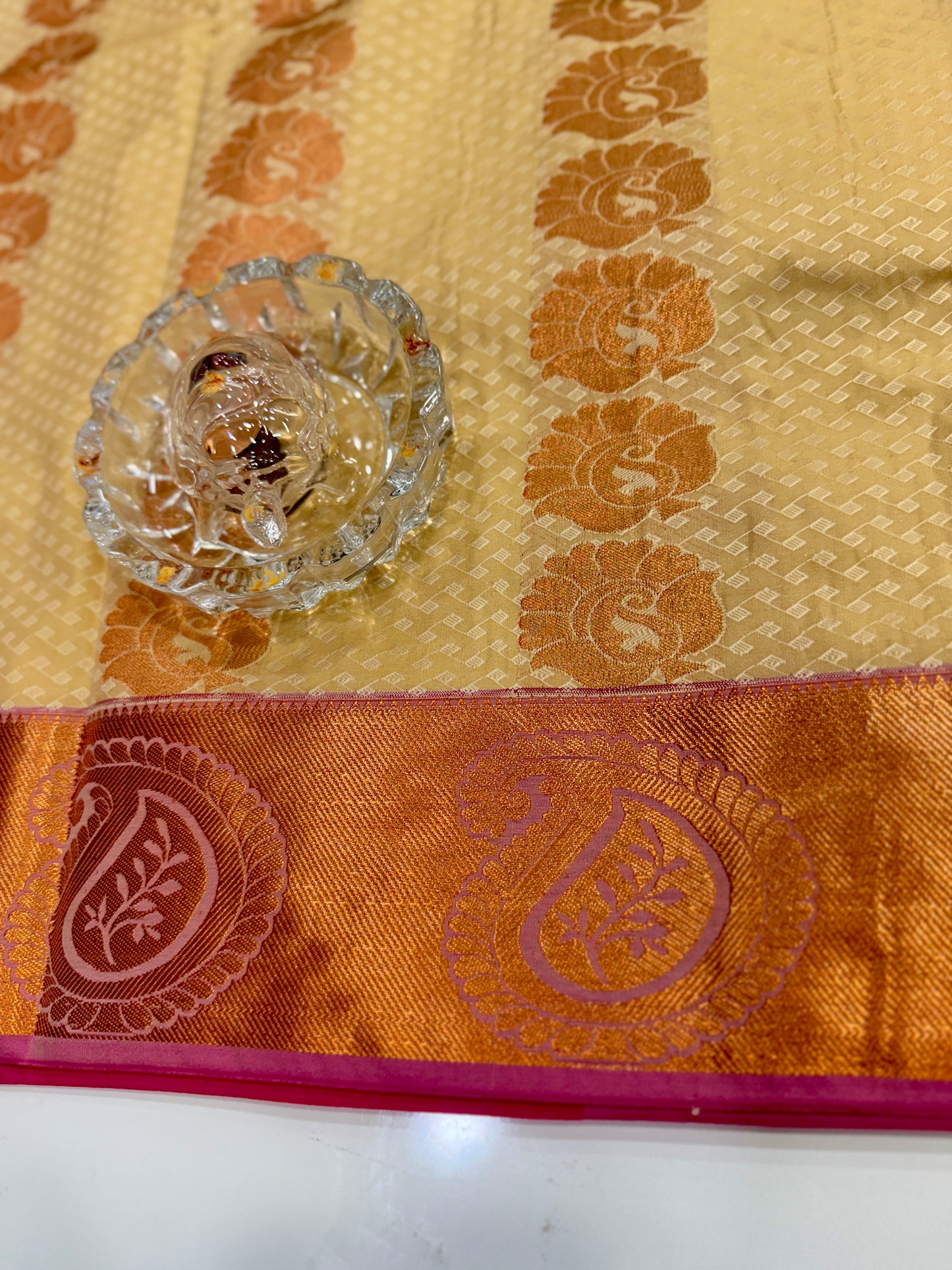 Soft Silk Saree with Cutwork and Stone Embellishments for Women