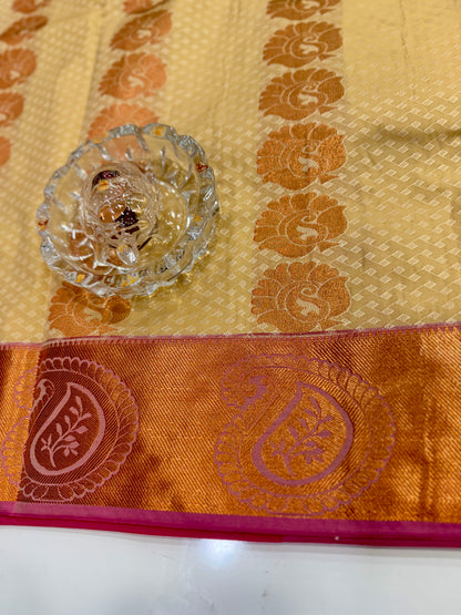 Soft Silk Saree with Cutwork and Stone Embellishments for Women