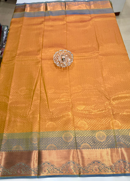 Soft Silk Saree with Traditional Zari Border and All-Over Weaving Design for Women