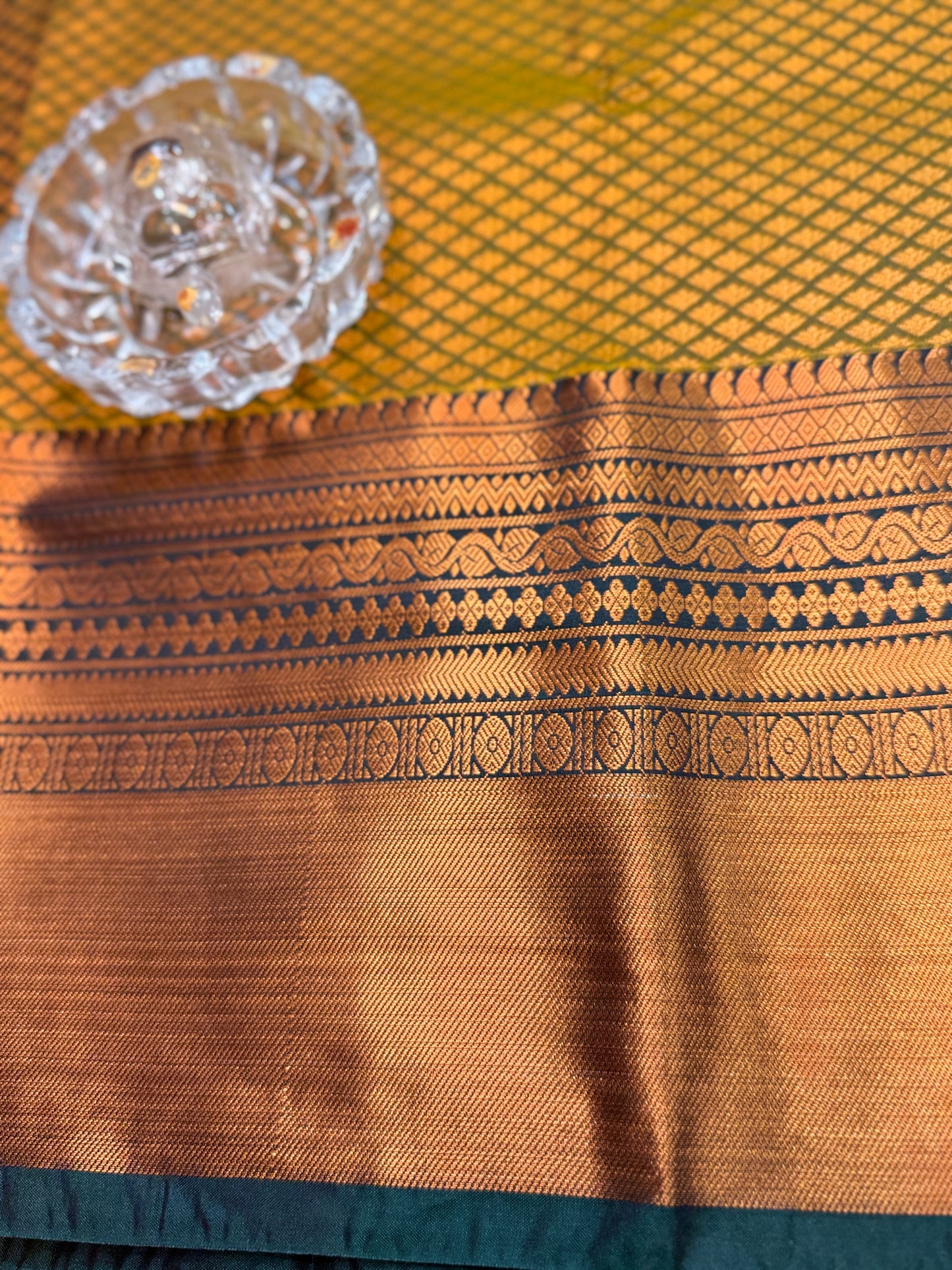 Kanchipuram Style Silk Saree with Rich Zari Border – Festive Wear