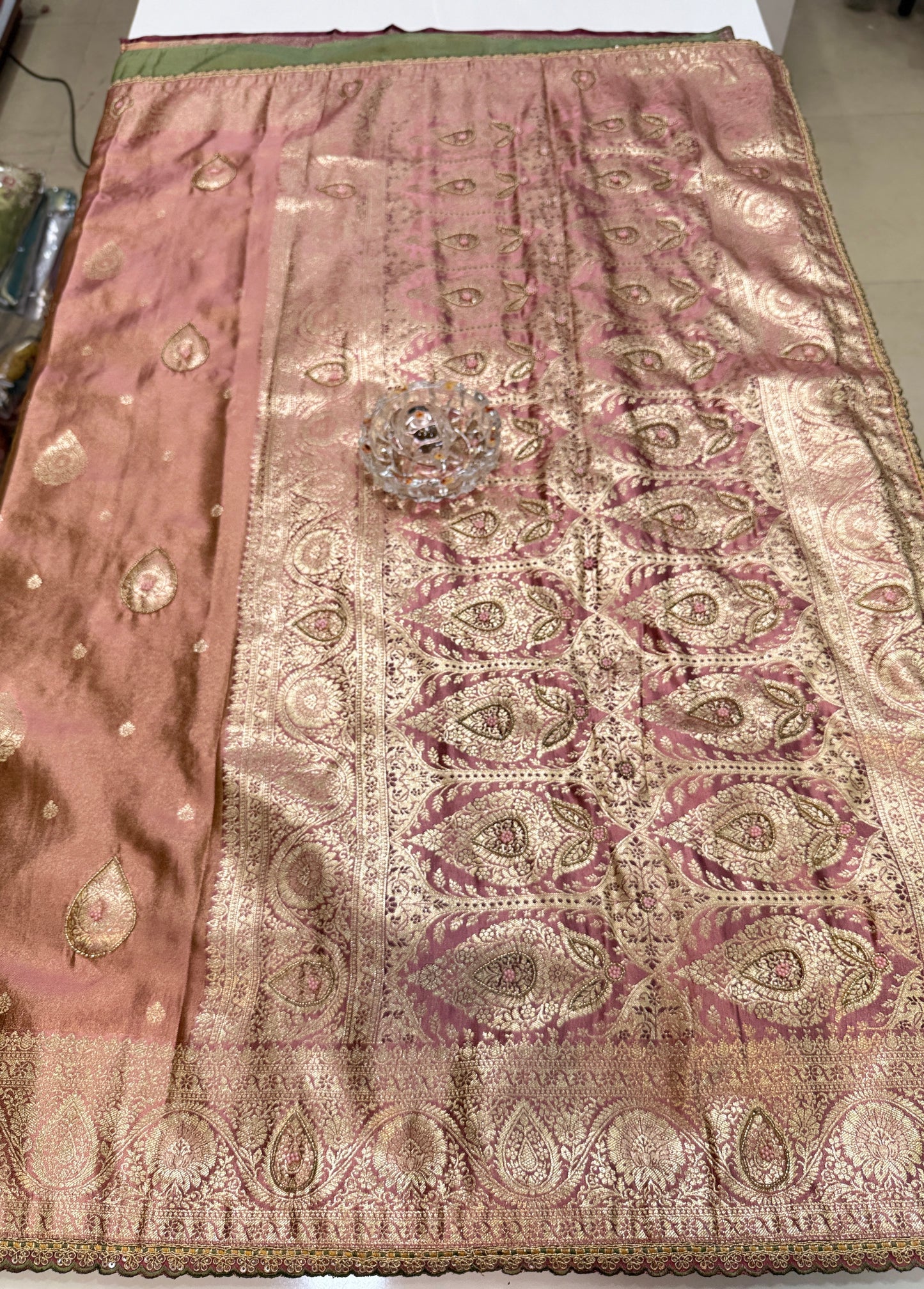 Premium Viscose Silk Saree with Heavy Embroidered Designer Blouse – Wedding and Bridal Wear