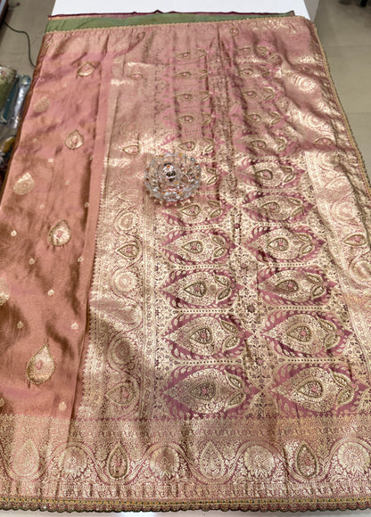 Premium Viscose Silk Saree with Heavy Embroidered Designer Blouse – Wedding and Bridal Wear