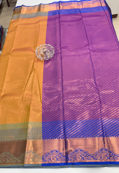 Soft Silk Saree with Traditional Zari Border and All-Over Weaving Design for Women