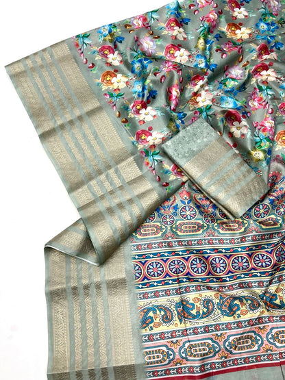 Bossom bloom Dola Silk Sarees