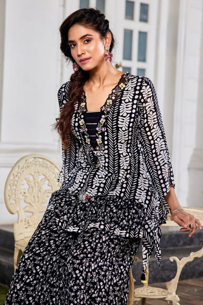 Designer Cotton Co-Ord Set for Women with 3D Embroidery and Tassel Detailing