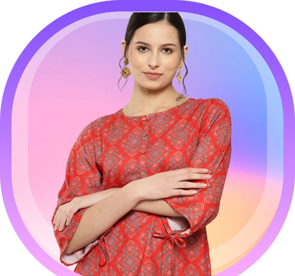 Digital Ethnic Printed Kurta with Pant