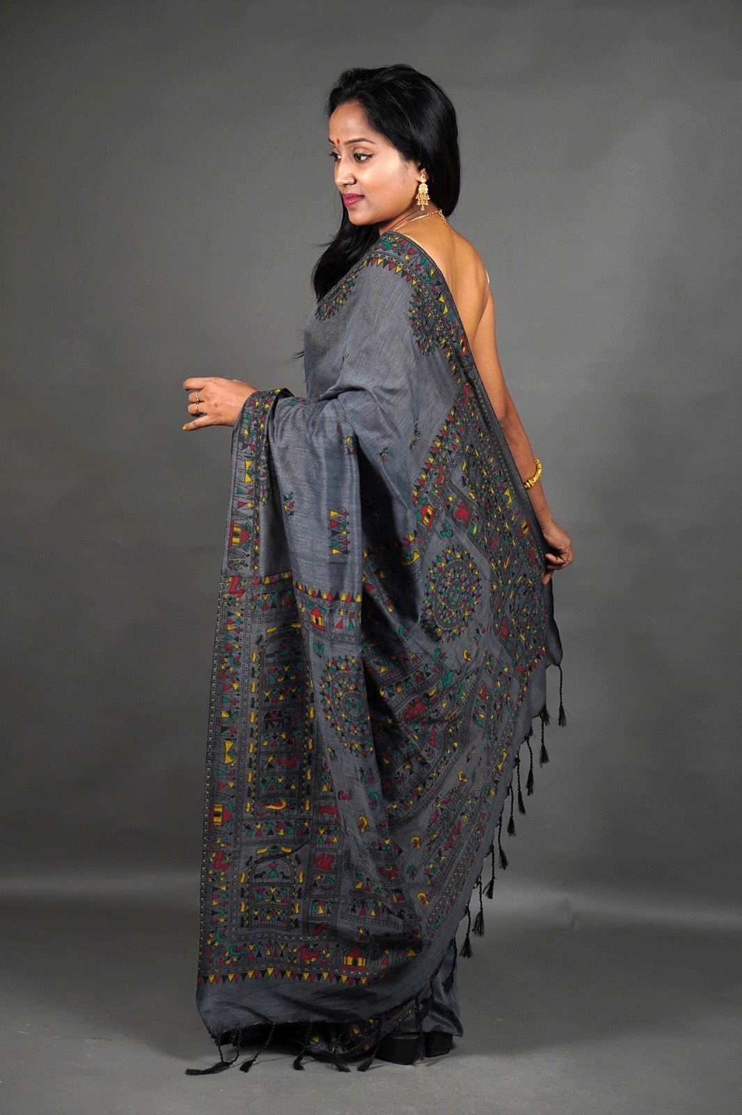 CK Madhubani Print Saree - Mani's Fashions