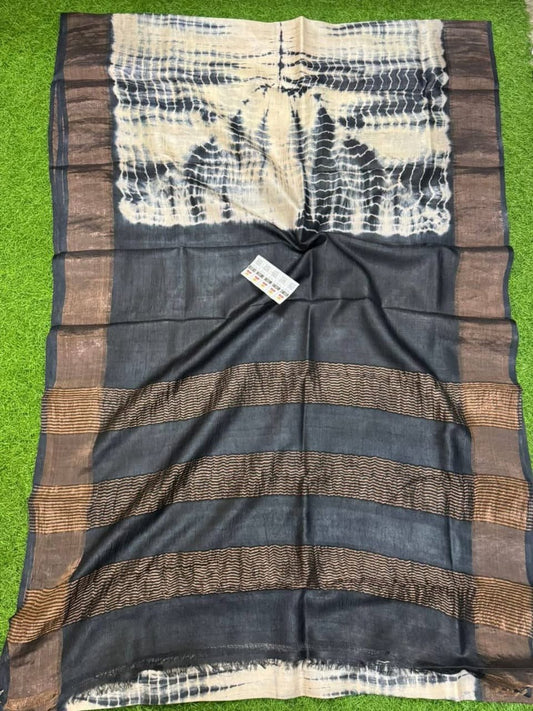 Exclusive Shibori Katan Silk Saree - Mani's Fashions