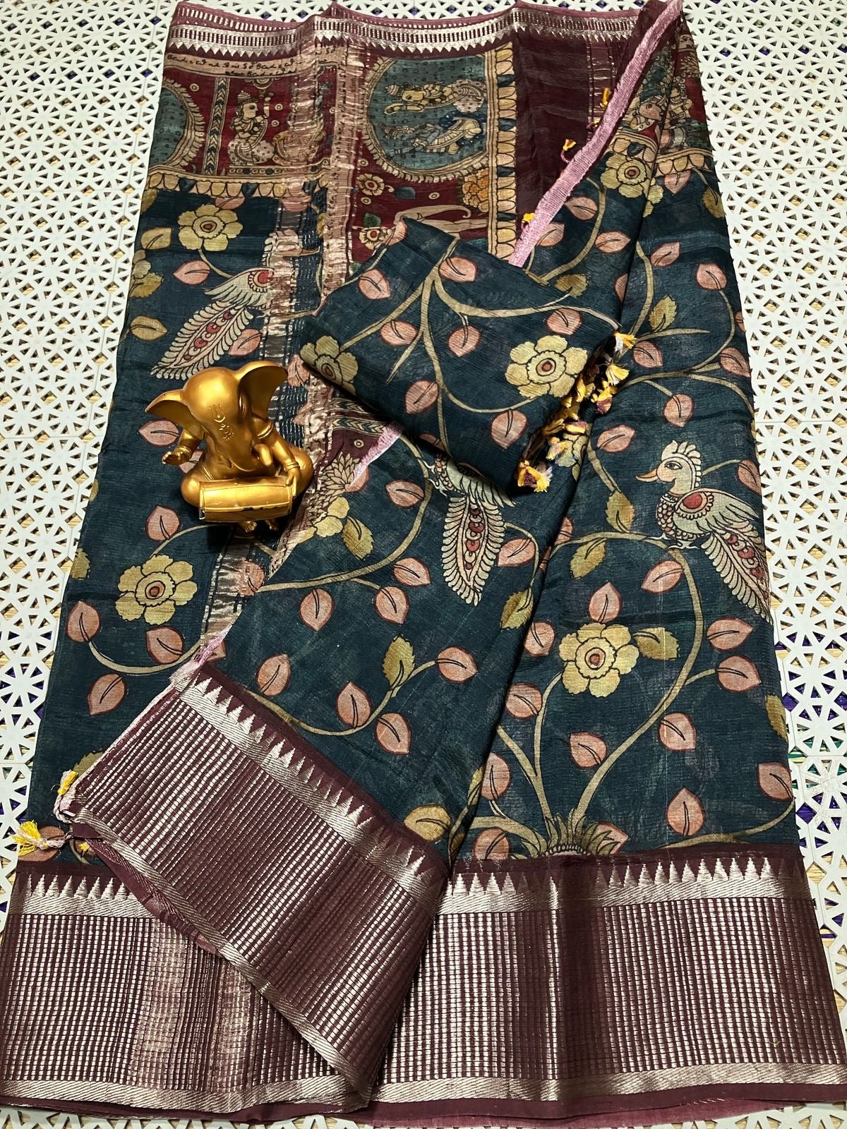 Premium Mangalgiri Pattu Saree - Mani's Fashions