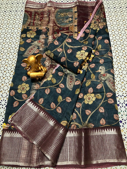 Premium Mangalgiri Pattu Saree - Mani's Fashions