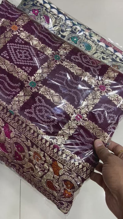 Meenakari Majesty : Bhandej Bliss - 10% Off and Free Shipping