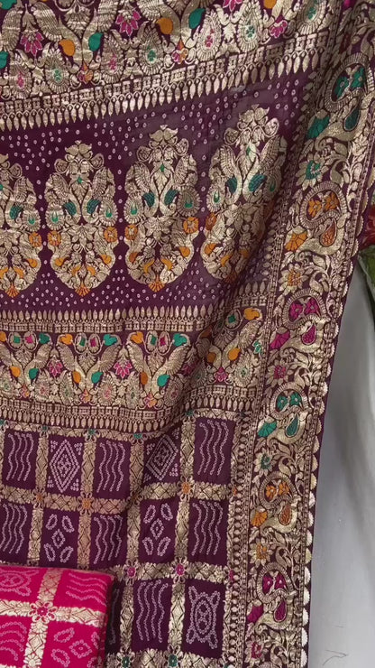 Meenakari Majesty : Bhandej Bliss - 10% Off and Free Shipping
