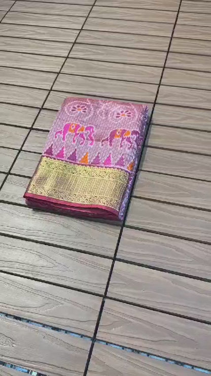 Premium Quality Spanish Ikkat Cotton Fabric With Hand Acid Print