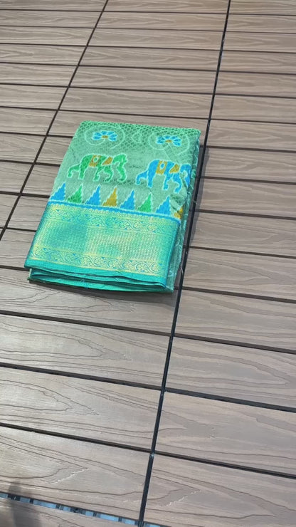 Premium Quality Spanish Ikkat Cotton Fabric With Hand Acid Print