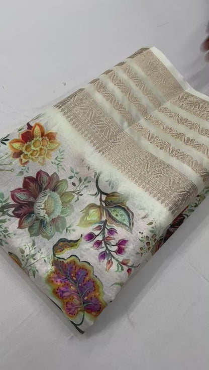 Bossom bloom Dola Silk Sarees