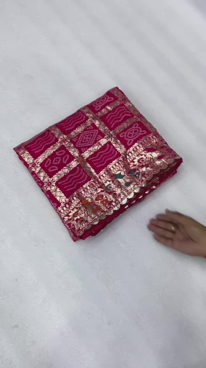 Meenakari Majesty : Bhandej Bliss - 10% Off and Free Shipping