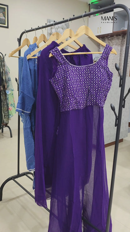 Regal Elegance: Unveiling Our Colour Suit with Sharara and Duppata