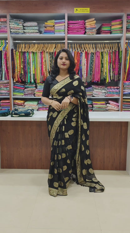 Pure Viscose Georgette Sarees