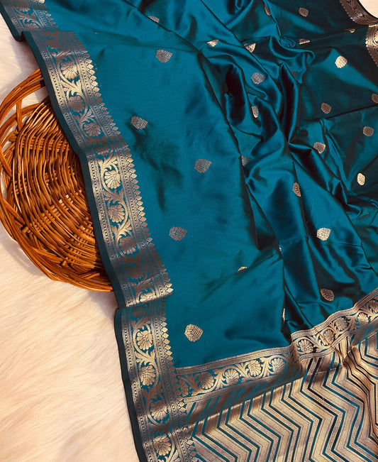Silky Banarasi Semi Katan Soft Silk Saree