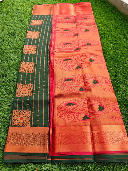 Regal Revarie Dharmavaram Style Meena Soft Silk Sarees