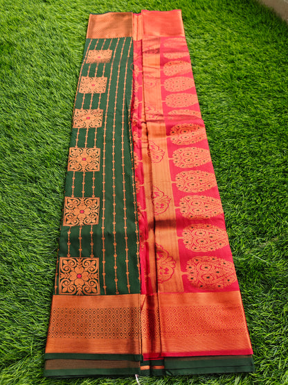 Regal Revarie Dharmavaram Style Meena Soft Silk Sarees