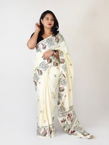 Elegance Redefined: Semi Tussar Silk Saree with Blouse Piece - Only INR 999