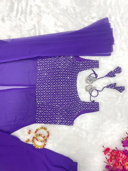 Regal Elegance: Unveiling Our Colour Suit with Sharara and Duppata