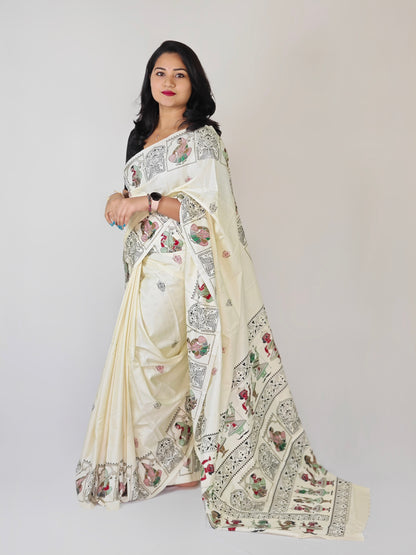 Elegance Redefined: Semi Tussar Silk Saree with Blouse Piece - Only INR 999