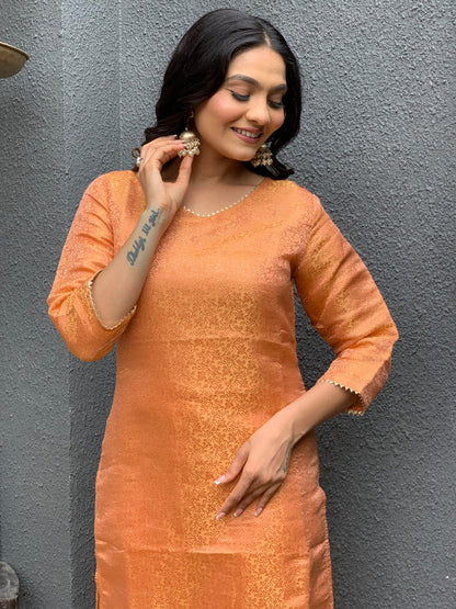 Brocade Banarasi Straight Pattern Suit